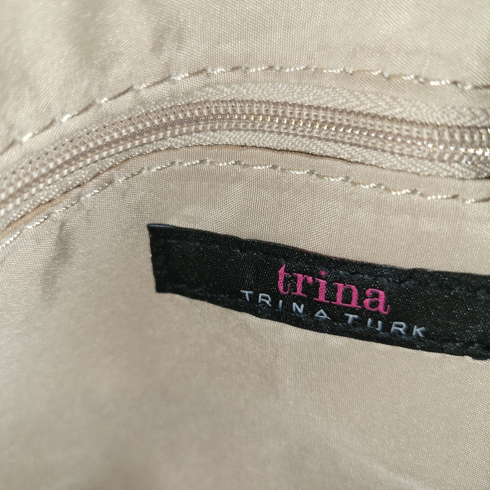 Trina Turk Purple Mini Dome Satchel with Floral Tag - Picture 3 of 5
